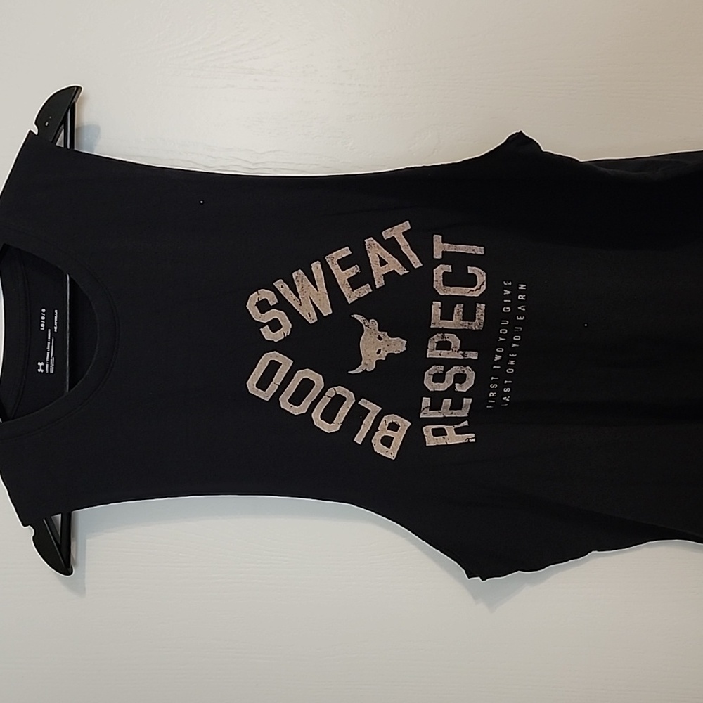 Project Rock  Under Armour tank top, Large, White and black.